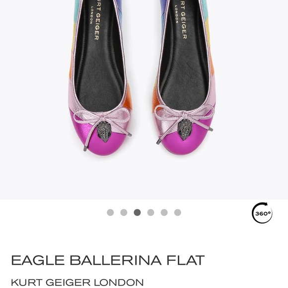 Kurt Geiger Ballerina Flats size 10/EUR 41 BUT fits like a 9/9.5 - Picture 3 of 8